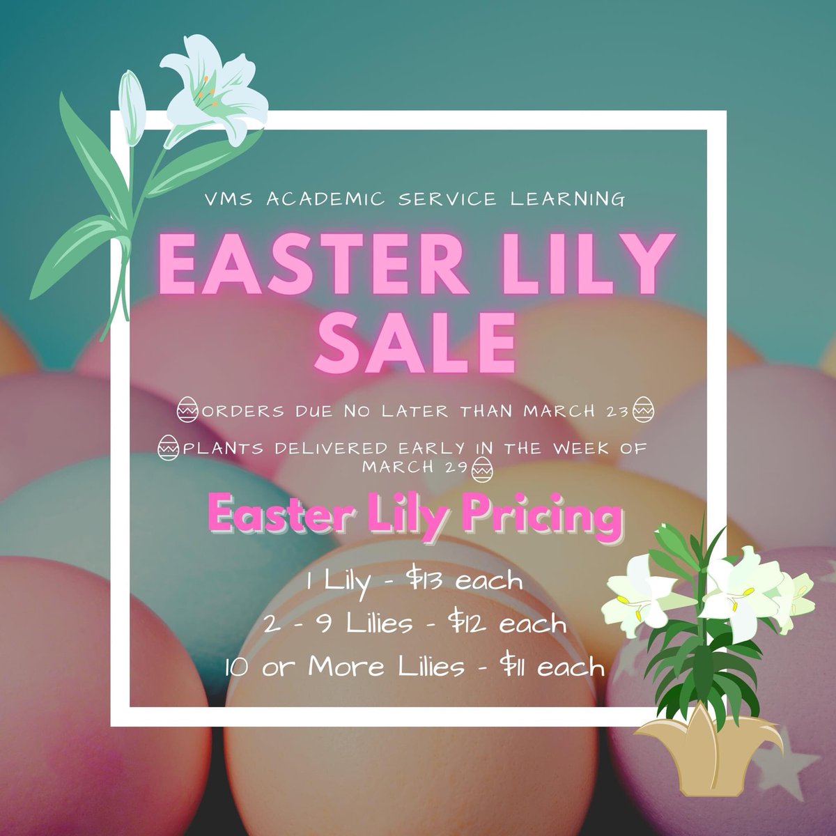 JenSteedley's tweet photo. LAST CALL! Our group has about 75 more plants to sell to meet our commitment. Anyone need a few beautiful Easter lilies to complete your holiday decorations??  Orders must be turned in today. https://t.co/xD0tCraTfa
