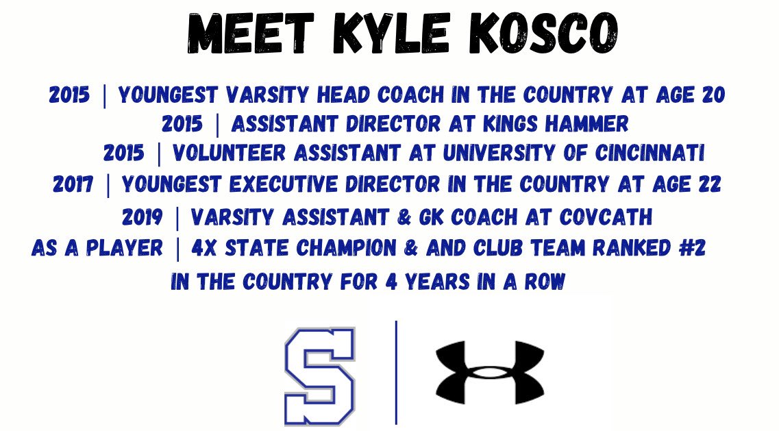 shseagles's tweet photo. Scott High School would like to welcome Kyle Kosco as the new Heads Boys Soccer Coach https://t.co/YuB2ba6ypR