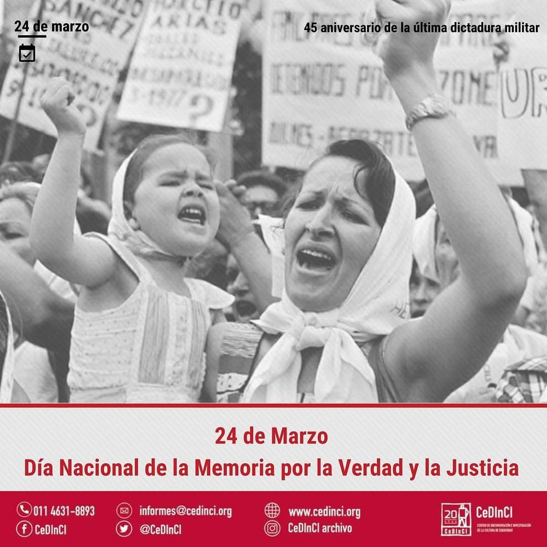 CeDInCI's tweet photo. A 45 años de la última #dictadura #militar en #Argentina, este  24 de marzo, quisiéramos compartir con Ustedes, la historia de esta #foto, que se convirtió en el #ícono de la #lucha contra la dictadura y por la defensa de los #DDHH https://t.co/eZmWYBoJJY