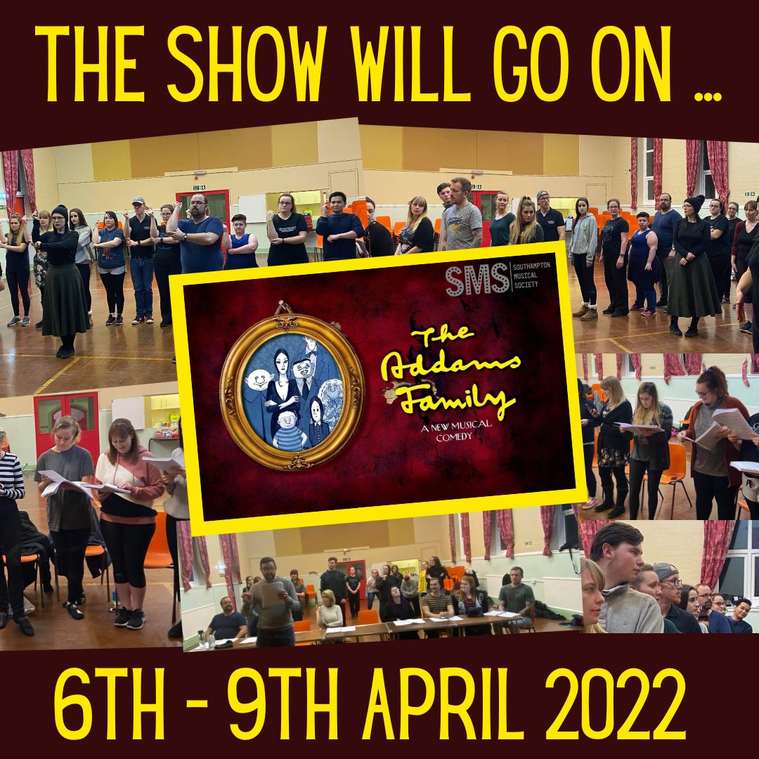 This time last year we would have just finished our run of #AddamsFamily sadly it was not meant to be but we can confirm THE SHOW WILL GO ON! #SaveTheDate 6th - 9th April 2022 ... Full details coming soon!