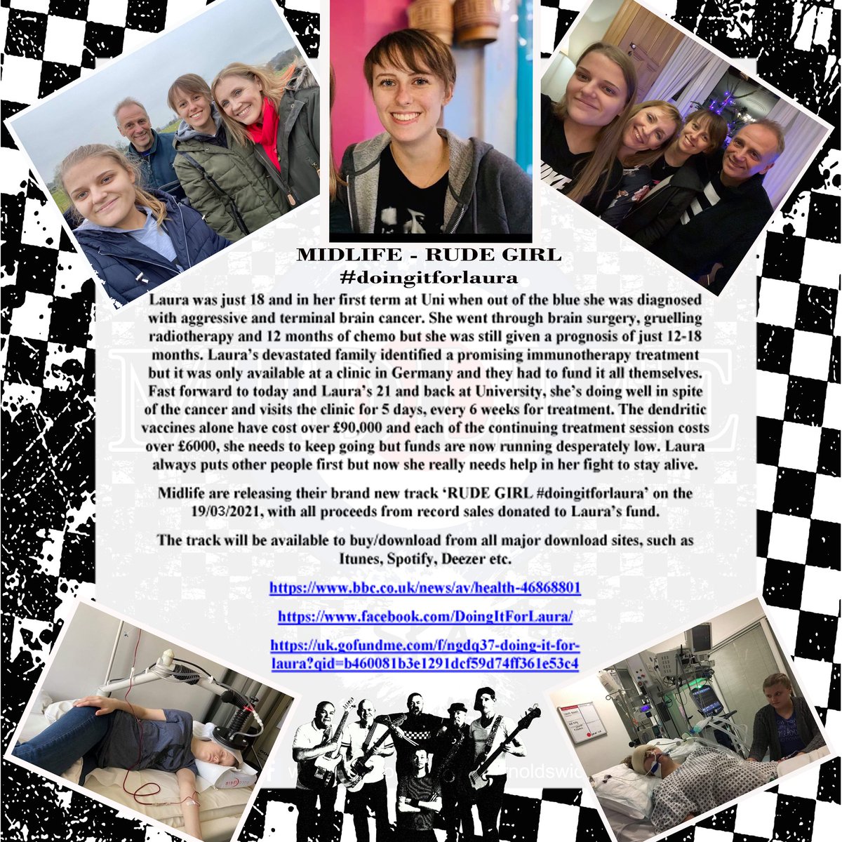MidlifeSka's tweet photo. Not wanting to sound like Bob Geldof, but it's only a quid, don't delay, get your copy today and help us raise some brass, for this lovely young lass 🙏❤
https://t.co/wWHy7BO1tL or https://t.co/Q4tQfncWP8 Or https://t.co/KCP8ndcTO1 @braintumourrsch @shitscaredmum https://t.co/lOUMshx8lL