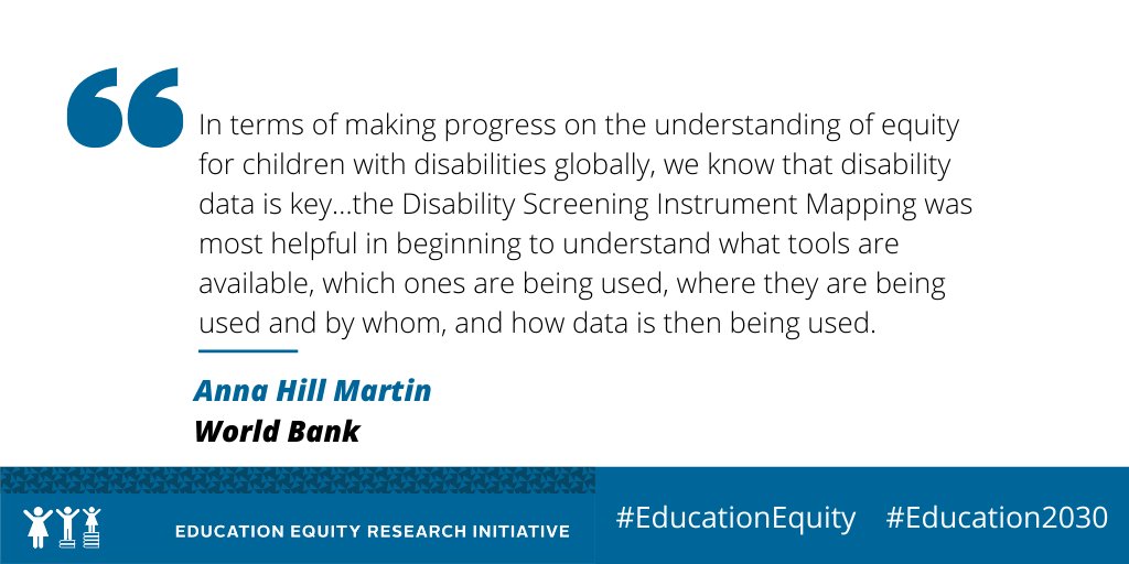 Equity2030's tweet photo. Since 2016, we've identified #data gaps on #educationequity and collaborated across orgs to fill them. @AnnaHMartin of the @WorldBank reflects on the importance of one of our key #disability tools. Check out our recent #blog on this topic here: https://t.co/e5mzyuv80p https://t.co/3a5M7zM8Hr