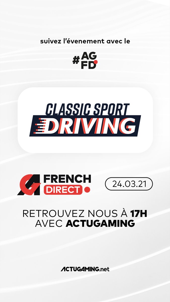 pixelwrappers's tweet photo. In a bit less that 3 hours, @AGFrenchDirect starts, celebrating the French #gamedev scene!🥳

We will be showing our new trailer, and brand new gameplay features for #ClassicSportDriving!

Don't miss https://t.co/fdKGiqaZai, at 17PM UTC+1!
(the event will be 100% subtitled) https://t.co/jiwz8jUNa1