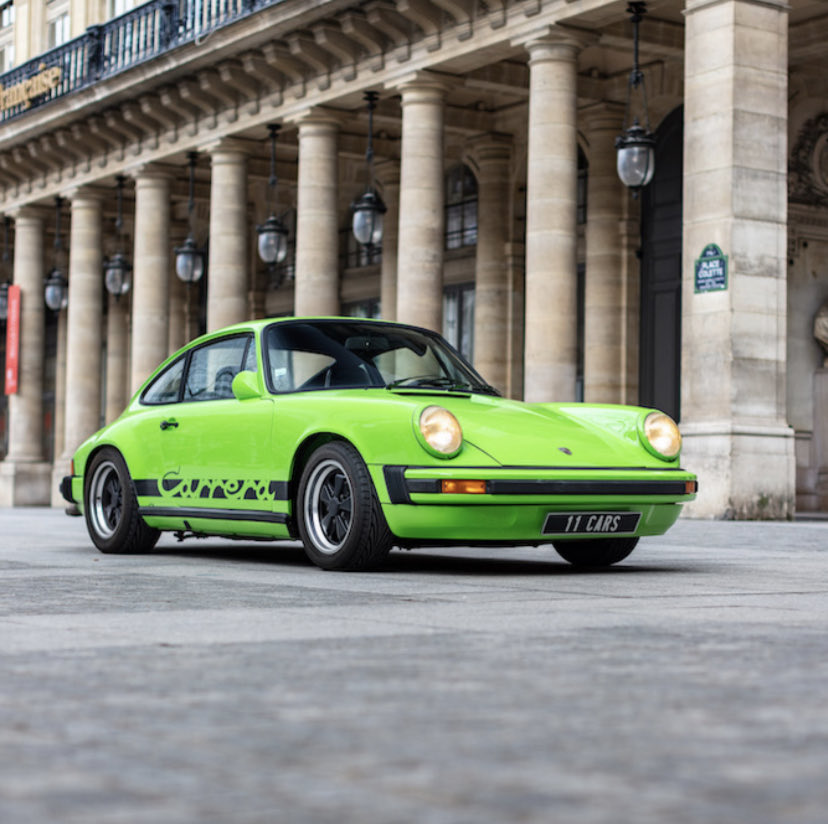 Successor to legendary ‘73 RS, the G-model MFI. Same thrills as RS, more exclusive at 25% of RS prices. This one looks stunning in Viper green. Available at Paris based ElevenCars.