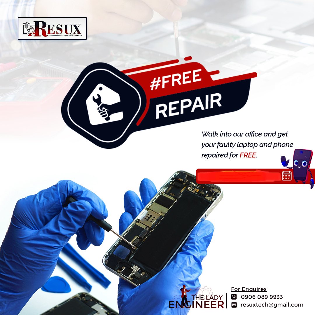 folakeogunfuwa's tweet photo. #FREEREPAIRS
To some it’s a season of brokenness
To some it’s a season of challenges
But to us it’s a Season of GIVING
Walk into our office and get your faulty laptop and phone repaired for FREE.
Date will be communicated soon
Stay Connected...
#BuildingSafetyCrisis https://t.co/gqDzD2dKrW