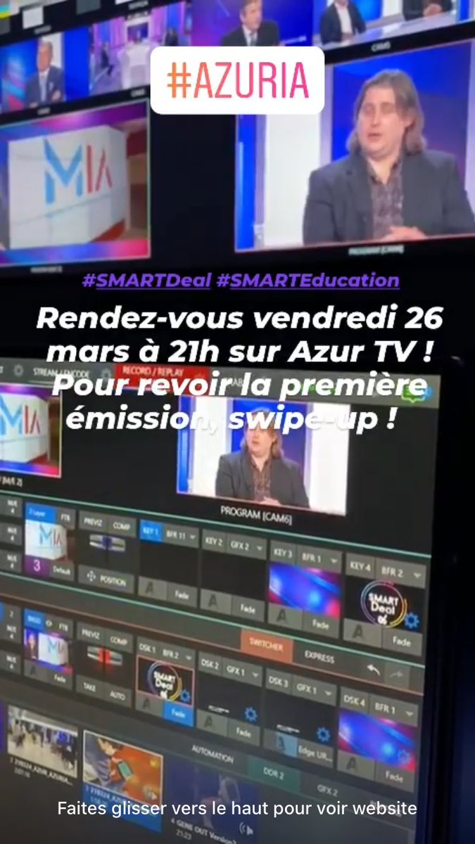 🎥 Silence ça tourne! Notre directeur Paul Sgro était cet après-midi sur le plateau de @AzurTV_ pour l’enregistrement de la 2e émission AzurIA afin de parler des actions de la MIA et du projet Arc-en-ciel avec @LandiMarco1943 #IA #éducation RDV vendredi 26 mars à 21h sur Azur TV