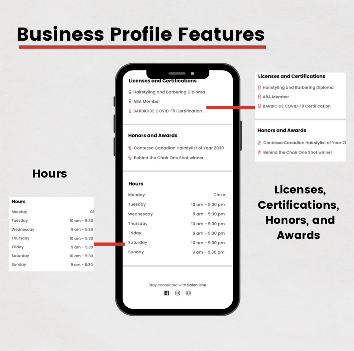 SalonEverywhere's tweet photo. We love to show off your accomplishments! As well we want to let clients know when they can go to your business✨
#saloneverywhere #hair #salon #hairstylist #barbers #barberlife #nailservices #nailtech #spa #buildyourbrand #getdreamclients #haircuts https://t.co/7a2gC1KMM8