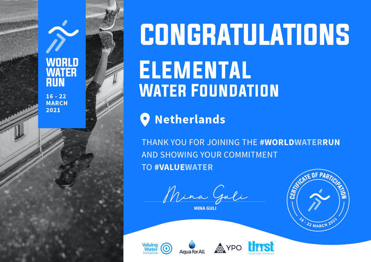 minaguli's tweet photo. @ElementalWaterF thank you for joining the #worldwaterrun and for sharing why it’s important to #valuewater! https://t.co/OftD8b7bYI