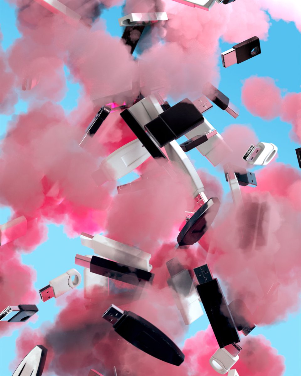 Cloud storage... soon to be a30sec ambient animation for @withFND. Love mixing the old tech with nature - this time with cotton candy floss skies. #nftcollectors #cryptoartist #NFTCommunity #digitalart