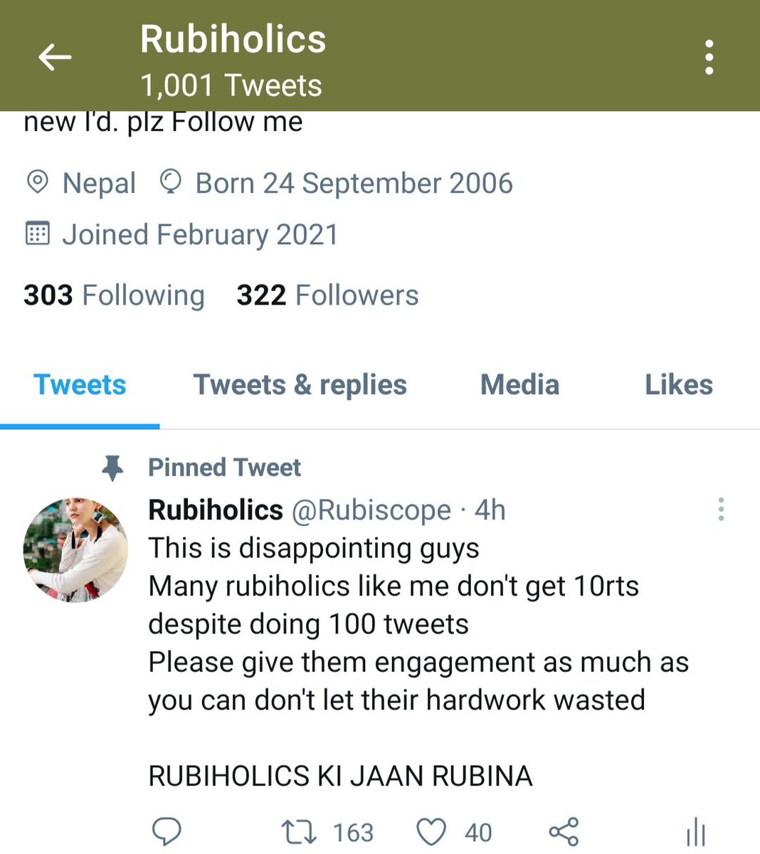 itsRubiscope's tweet photo. Wow I had completed 1k tweets in just one month.
I have lost my many accounts while supporting Rubina in BB but never give up and keep supporting her and will support her forever.

RUBIHOLICS KI JAAN RUBINA https://t.co/op0ySiUWuW