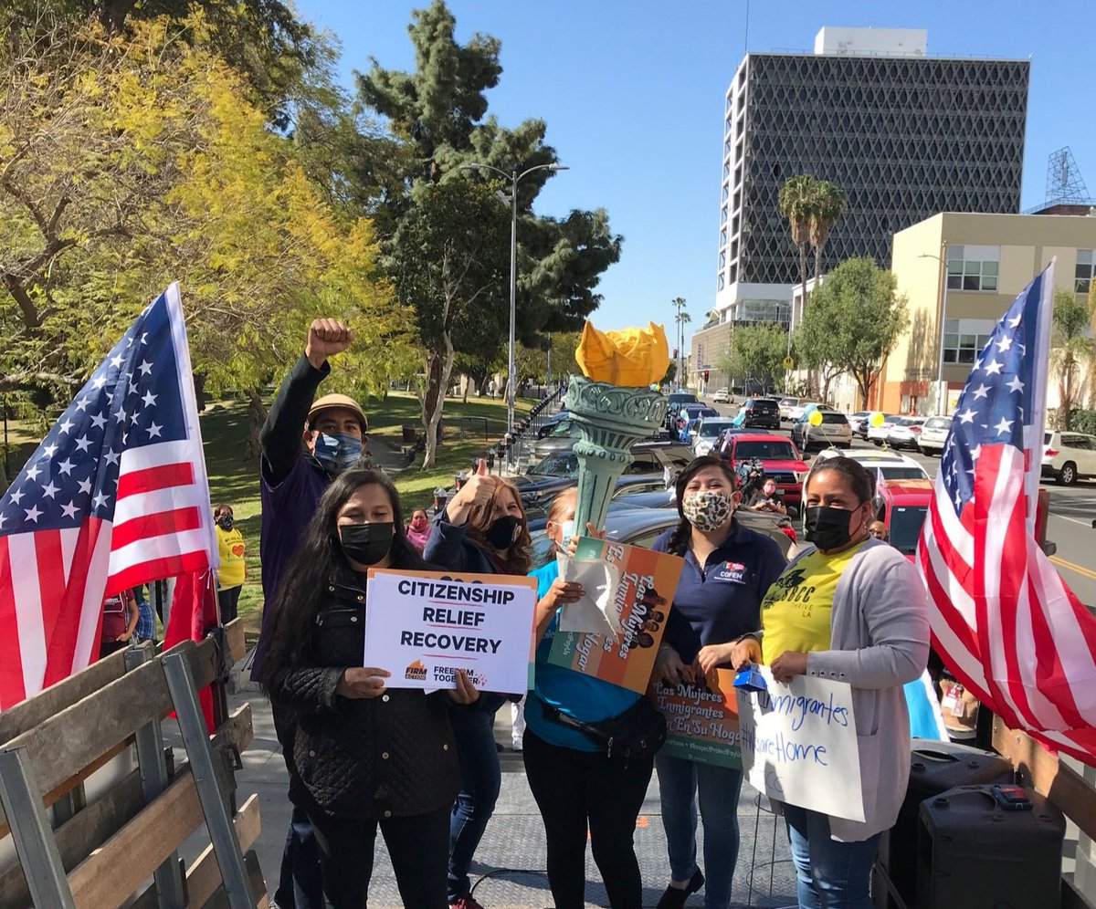 felipecaceres52's tweet photo. Joining the March to Victory relay caravan 4 the LA leg with @CHIRLA @SEIU721 @mobile_alliance @cofem demanding that 11 million undocumented Americans get a pathway to citizenship!
#YestoImmigrants #Immigrantsforward #SiInmigrantes #WeAreHome https://t.co/oMp5Dibd5s