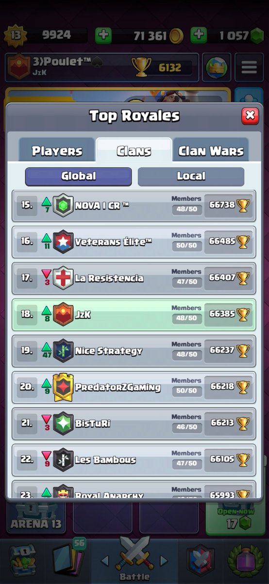 ***Clan Announcement***

Guys so we just want to highlight our 2G4U eSports Clan efforts lately, making it easily to top 20 Global!
Pursue the grinding boys!
Thanks again to our fabulous player <a href="/WiLkU_CR/">WiLkU</a> for being a very representative Leader for JzK!

#WeAre2G4U