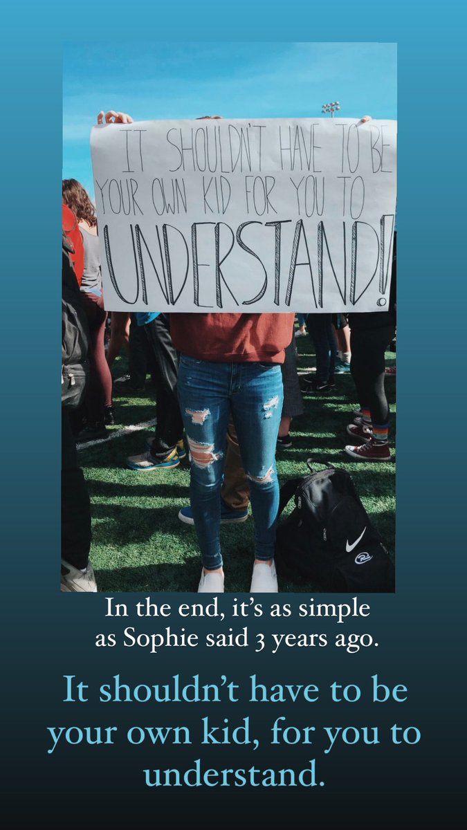 izzy_munson's tweet photo. In the end, it’s as simple as Sophie said 3 years ago. It shouldn’t have to be your own kid for you to understand. 
Please take the time to read. #BoulderStrong https://t.co/4y8tRgKKoY