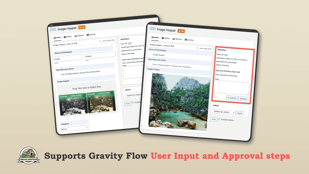 imagehoppergf's tweet photo. When including images in your automated business processes (using @GravityFlow) uniformity is important. Use Image Hopper to create an optimal experience for all involved 😎 See for yourself 👉 https://t.co/0PoWaBYzBL #WordPress #GravityForms #GravityFlow https://t.co/IhUawKqAsb