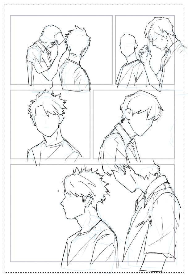 顔を後で描くことで効率爆速となった下書きの画像です 