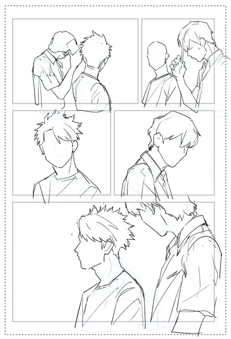 顔を後で描くことで効率爆速となった下書きの画像です 
