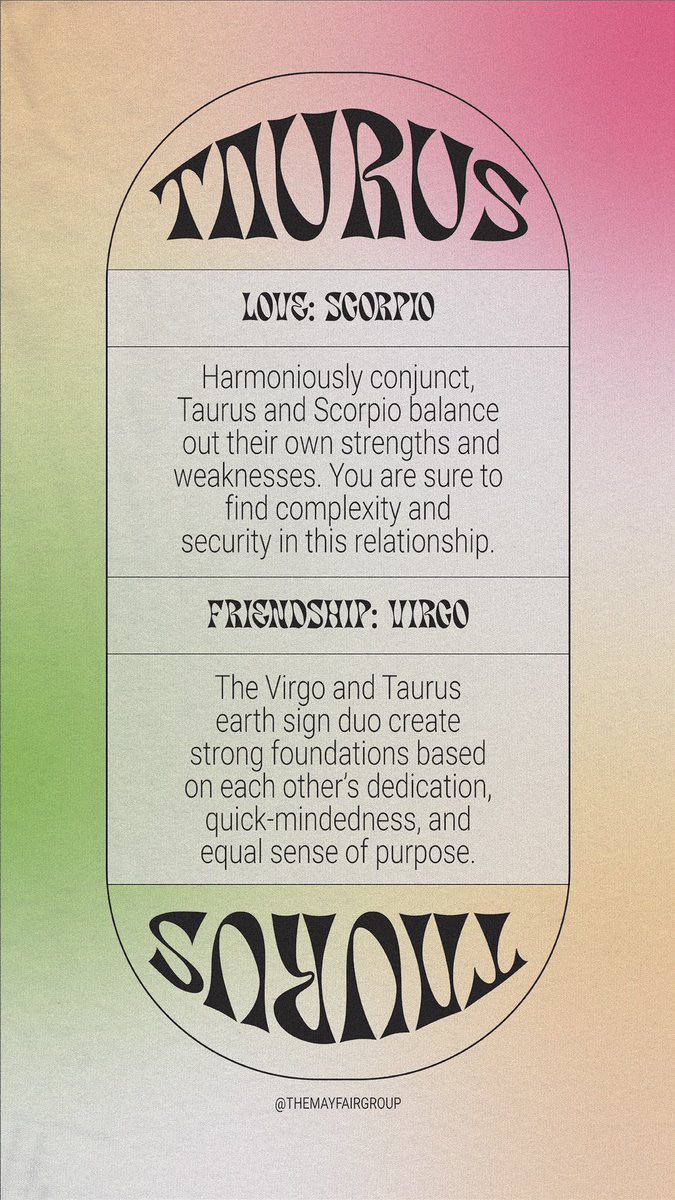 themayfairgroup's tweet photo. Earth Signs https://t.co/PFamJ4fpUY