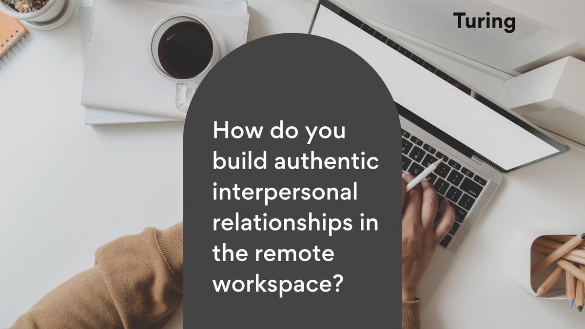 turingcom's tweet photo. Interpersonal relationships are the glue that holds a workplace together. Leaders @chris_herd, @Bouazizalex & @Jobvo shared the secrets behind building meaningful relationships in the remote workplace at the Boundaryless: #BuildFromAnywhere conference. https://t.co/8L4pG5LrNS https://t.co/YXdEfS32XR