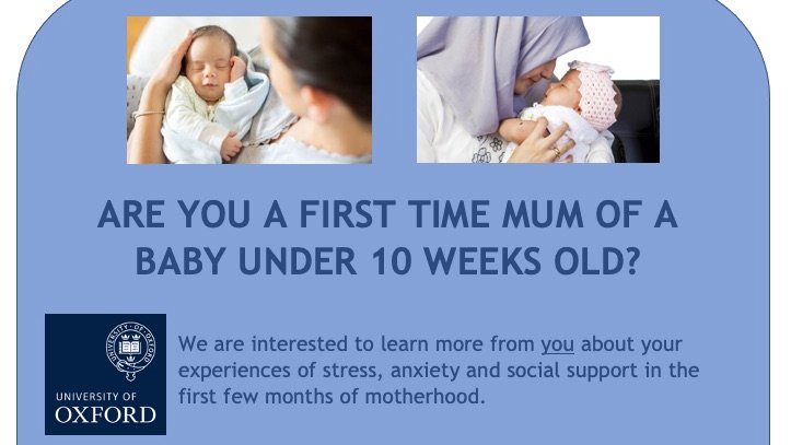Our survey for new mums is now live! Open to UK-based first-time mums with babies 6-10 weeks old, to explore experiences around mental health and social support.

Via: tinyurl.com/newmumstudy

#mentalhealth #motherhood #mothers #newborn