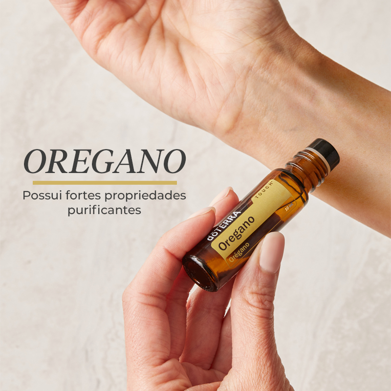 Veja algumas sugestões de usos do dōTERRA® Brasil Oregano Touch:

- Massageie na planta dos pés.
- Use para ajudar a purificar a pele, quando necessário.
- Aplique uma pequena quantidade nas mãos e esfregueas para ajudar a higienizá-las.