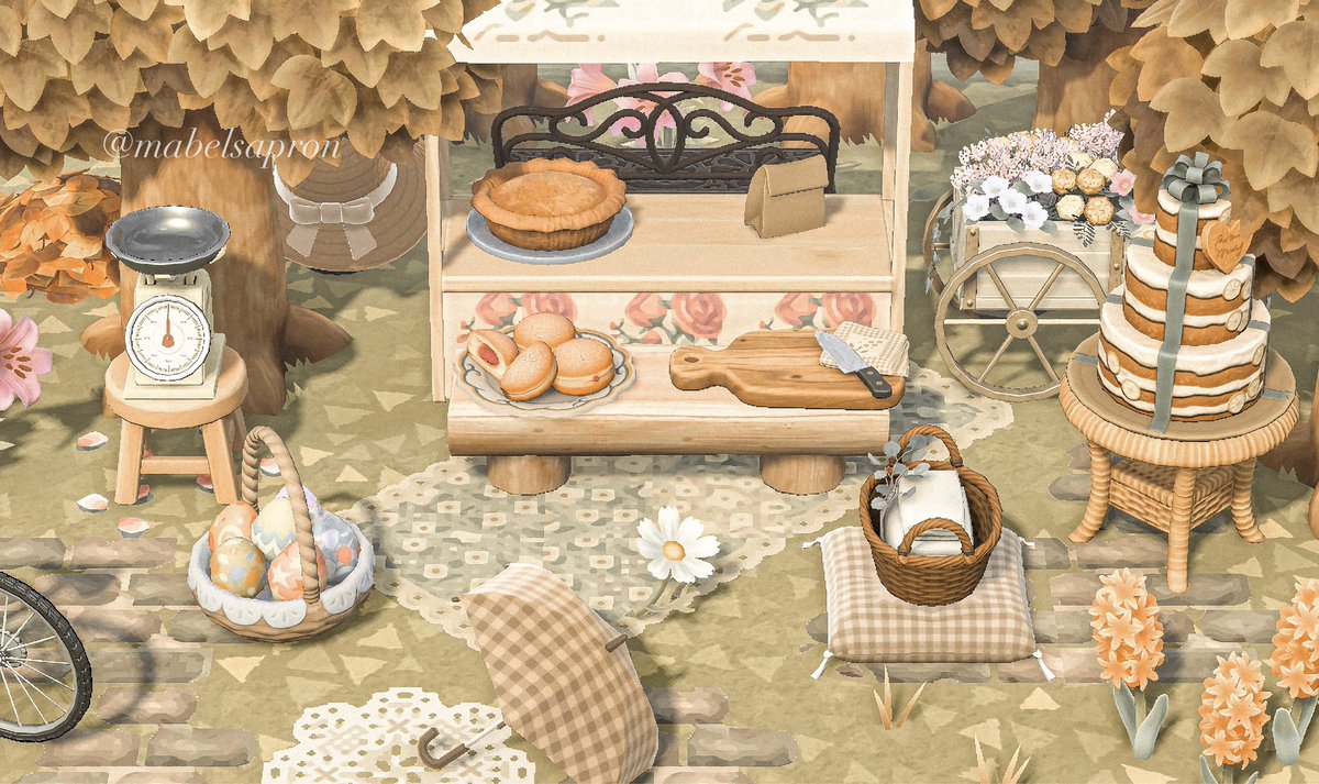 mabelsapron's tweet photo. a made a little pop up bakery🍰🤍

#ACNHDesigns #AnimalCrossingNewHorizons #AnimalCrossingDesigns https://t.co/48bngPy2bl