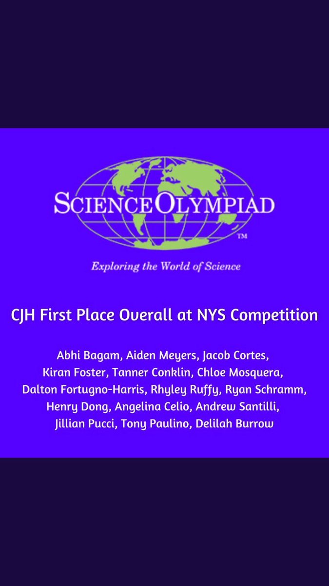Congrats to our science Olympiad team!