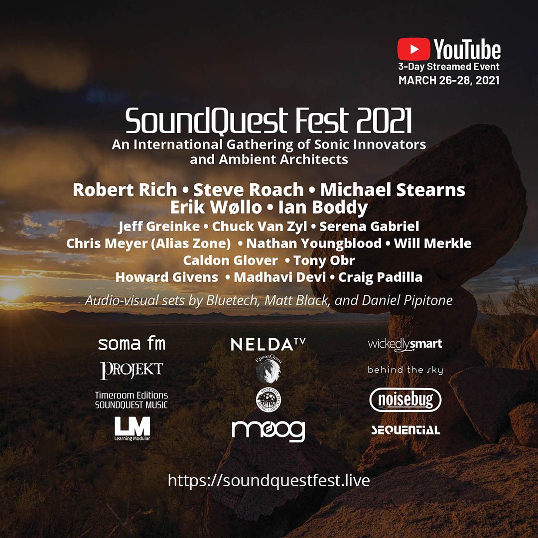 Friends, this is an event not to be missed! Mark the calendar, set the alarm, BE HERE. An amazing lineup of talent in deep, immersive sets. It all happens here: soundquestfest.live