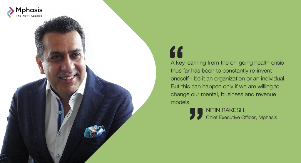 Mphasis's tweet photo. .@nitinrakesh addresses the paradigm shift the health crisis has influenced and how leaders must rewire their approach to harness #disruption for growth or get side-lined. Read in this new @BW_Wellbeing article: https://t.co/KHoUTrswBj #StayAhead #Leadership #transformintime https://t.co/G08CsYHnd4