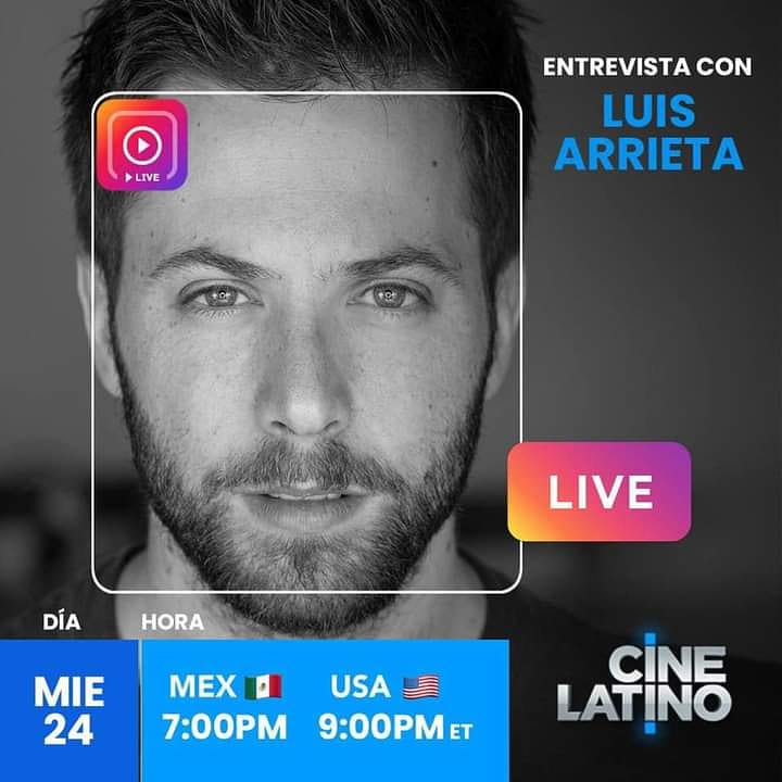 Hoy no se pierdan a @luisarrieta_ en entrevista con <a href="/CinelatinoLATAM/">Cinelatino</a> 7PM en IG live