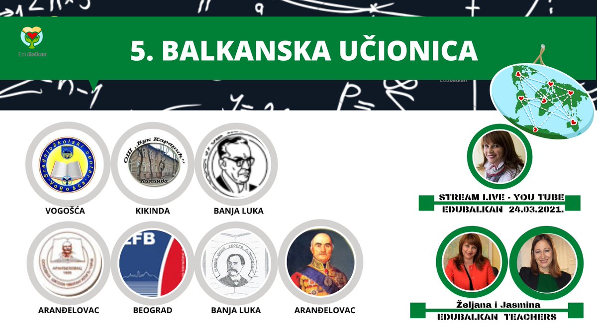 5.Balkanska učionica, 24.mart, 2021.
Tema: Lovci na subliminaln eporuke
Projekat: A Magical Intercultural Friendship Netvork, Module 4 #AMIFN #calssroom #school <a href="/zeljazelja/">Чаробница💚❤️💛💙</a>  <a href="/OliviaN25054859/">Olivia Newton-John</a> <a href="/milijanajana07/">Milijana Petrović</a> <a href="/JasminaStojkov1/">Jasmina Stojkovic | #T4Conf She/her</a>