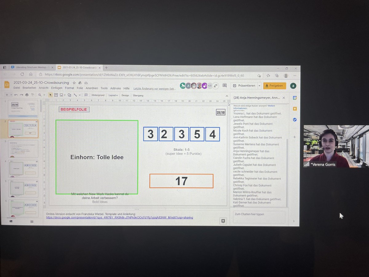 DigiWomenRM's tweet photo. Weiter geht‘s mit einem #Crowdsourcing zu #NewWork-Hacks, mit denen wir unsere Arbeit verbessern können.
@VerenaGorris erklärt die Methodik. Erst werden Ideen gebrainstormt, in einem zweiten Schritt werden sie dann bewertet.
#LiberatingStructures #Networkpower #dmwrm ^tf https://t.co/pQDTi99hGQ