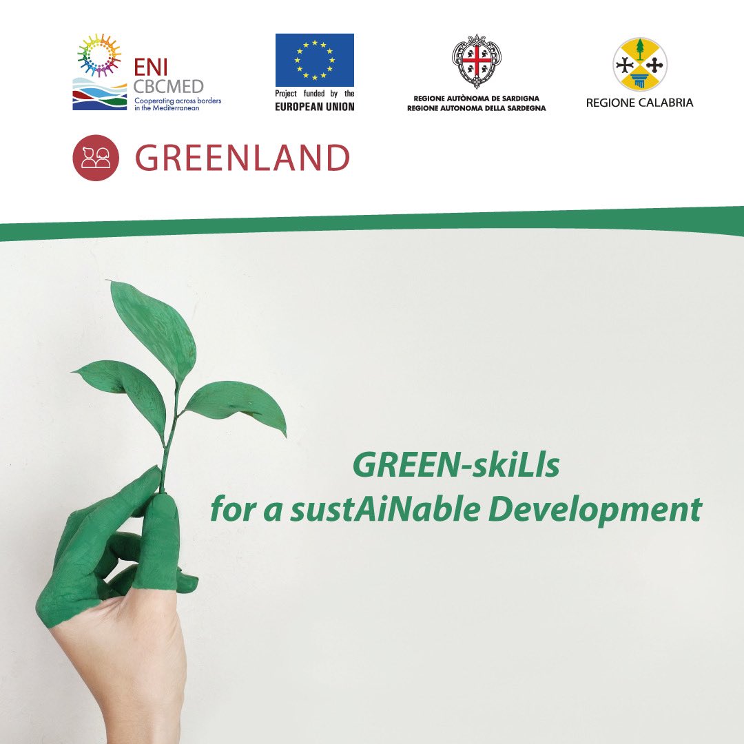Training for NEETs and women in the green and circular economy. The strategic project #GREENLAND GREEN-skiLls for a sustAiNable Development, of which the Calabria Region is a leading partner, continues with the analysis of the labor market. 👉bit.ly/3u3H3iz
 #GOMED