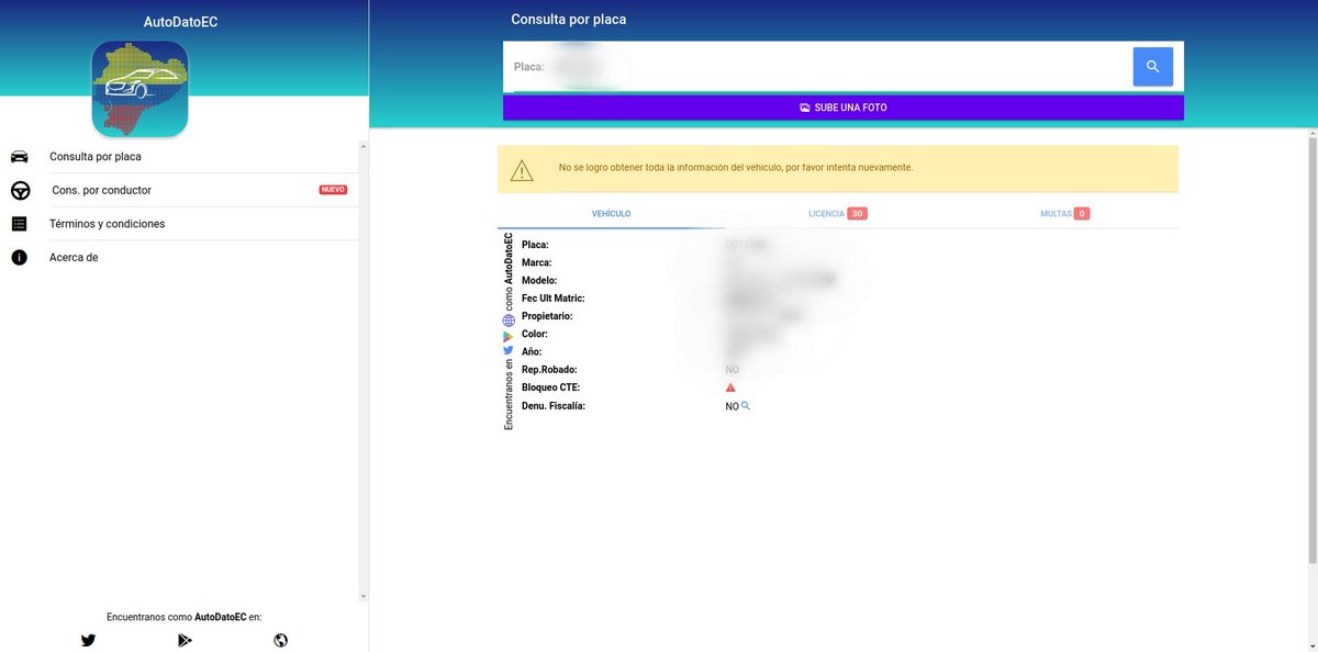 AutoDatoEC's tweet image. Mejoramos la interfaz de la plataforma web, para los navegadores de dispositivos desktops y tablets.
Si tienes una computadora, laptop, iphone o ipad, puedes usar la app web ingresando a
autodatoec.aviseg.com.ec