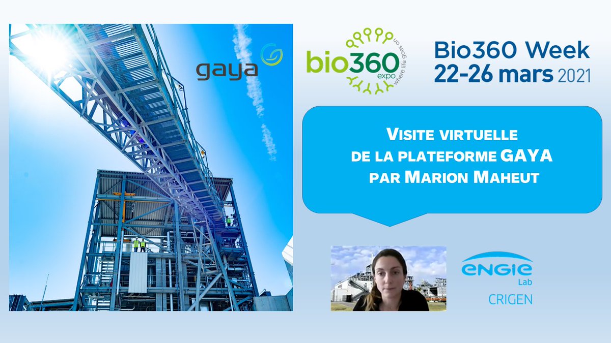 ENGIELabCRIGEN's tweet photo. 📌For the virtual week @bio360expo, Marion Maheut @ENGIELabCRIGEN @ENGIEgroup, immersed the visitors through a virtual tour inside the #GAYA platform in Saint-Fons to discover the production of 💧#methane from 🔥#pyrogasification of 🌾#biomass and 🗑️#SRF. @AssociationATEE @GRTgaz https://t.co/UzCVymGNPo
