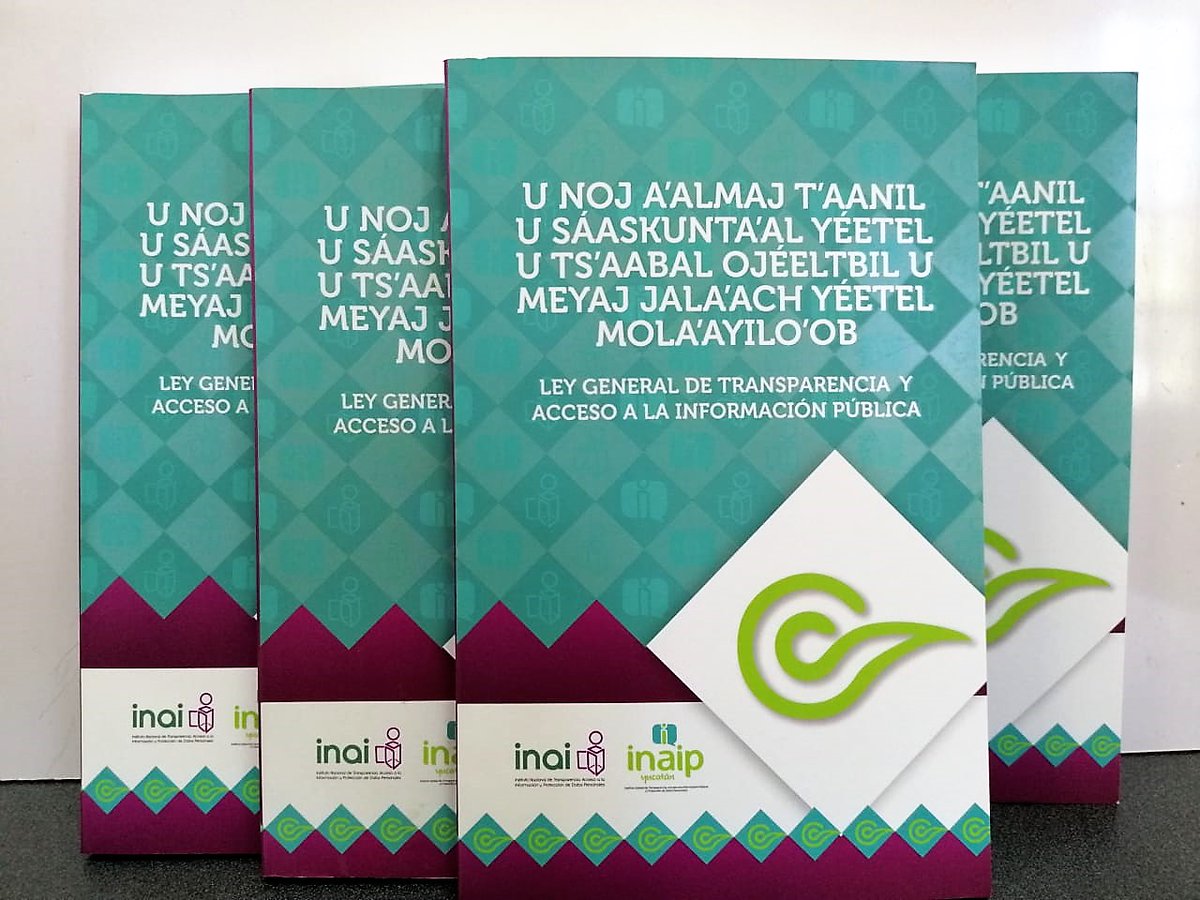 Inaip's tweet photo. En el 2020 el Inaip Yucatán se convirtió en el primer órgano garante en traducir la Ley General de Transparencia en lengua indígena, en específico, en maya, un trabajo en colaboración con el @CONAIP_SNT y con el @INAImexico #InformeInaip2020 https://t.co/s9P7s0Tf8v