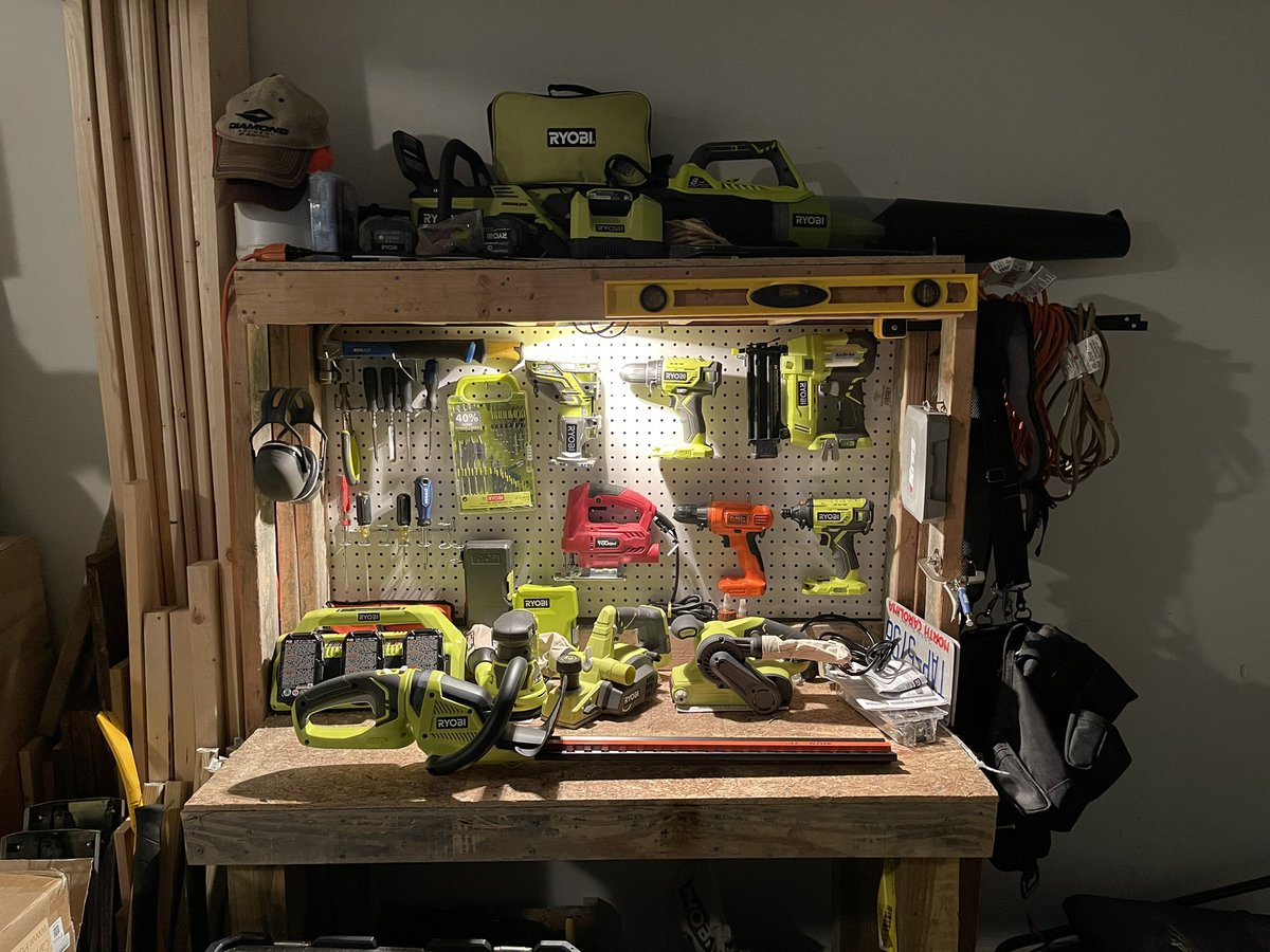Hey <a href="/RYOBItoolsusa/">RYOBI Tools USA</a> How can a guy get some cool #swag My collection is growing and I’m running out of room!