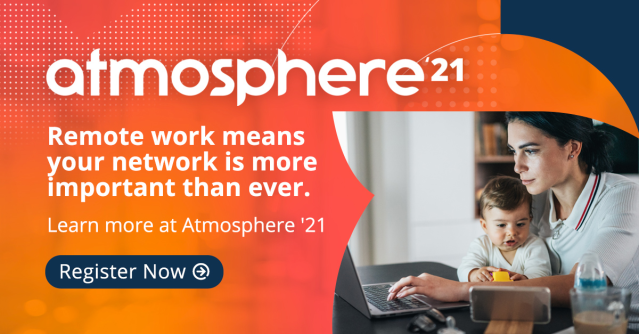 sgmyers's tweet photo. '#ArubaAtmosphere offers the most in-depth look at the hybrid workplace. The new normal needs new solutions. Register to learn how to build a work-from-anywhere network' https://t.co/nEoumwtz0y https://t.co/4crEw5kFBJ