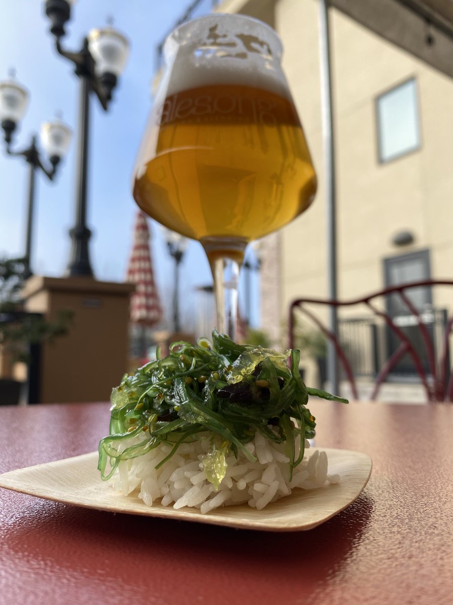 Seaweed salad, sushi rice, and dry-hopped Brett saison. Try this pairing at Alesong on 5th and simultaneously benefit <a href="/WhiteBirdClinic/">White Bird Clinic</a> when 25% of sales from Touch of Brett go to them through March!