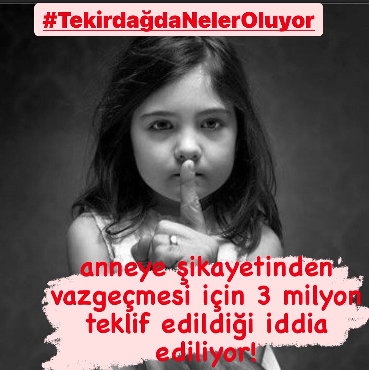 Herşeyi yapıp paralarıyla üstünü kapatmaya çalışan KART ZAMPARALAR çekin o pis ellerinizi ana kuzularının üzerinden...

#TekirdağdaNelerOluyor
