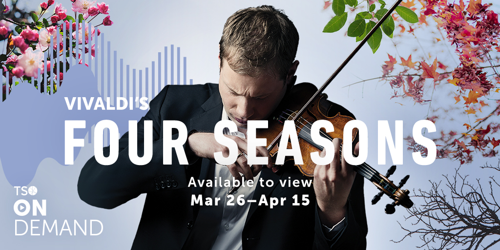 Spring into spring with Vivaldi's Four Seasons, led by Concertmaster Jonathan Crow! 

Available to stream from this Friday, March 26 🌸

Haven't got your pass yet? Buy now -> TSO.CA/OnDemand