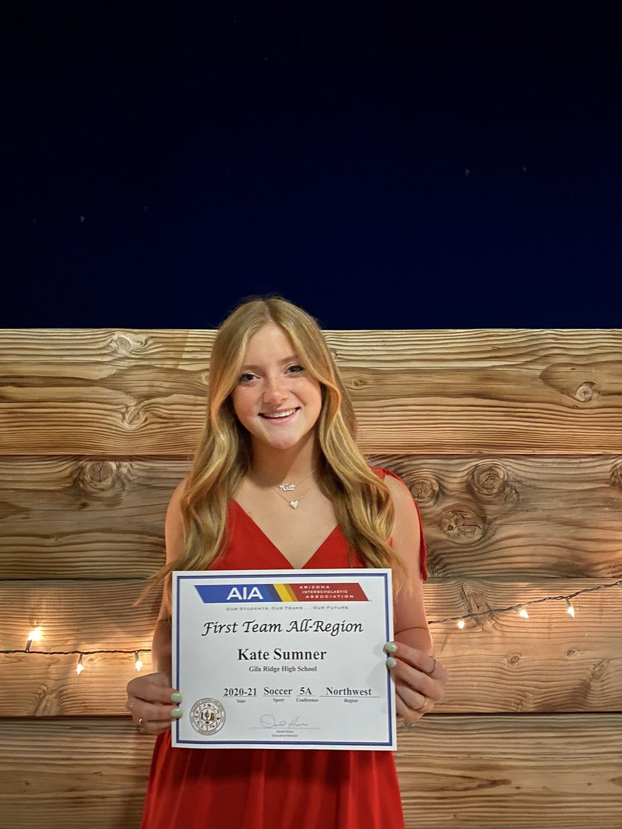 GilaRidgeSoccer's tweet photo. Wednesday Lady Hawk Highlight! Shoutout to senior captain defender Kate Sumner on making 1st Team All-Region in a very tough 5A region! Kate played nearly every minute of every game this year for the Hawks and won about 90% of her 50/50 balls on the ground &amp; in the air!⚽️ https://t.co/Lqdg7m5d2A