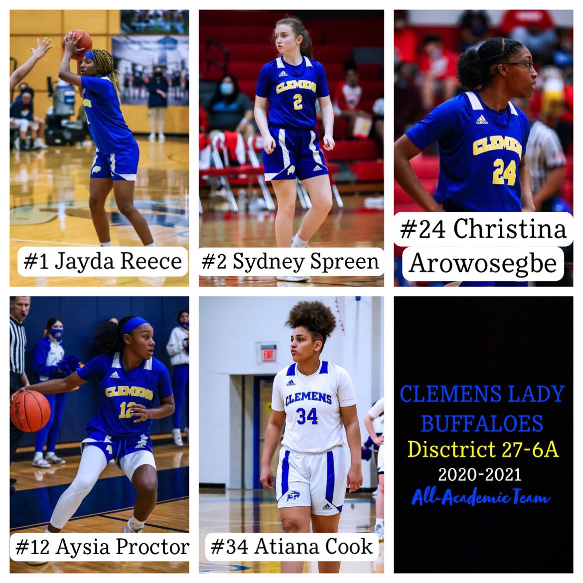 scladybuffhoops's tweet photo. Not only are we athletes, we are great students too! Congratulations to our Lady Buffs who made District 27-6A All- Academic! https://t.co/MoX5MLLVFo
