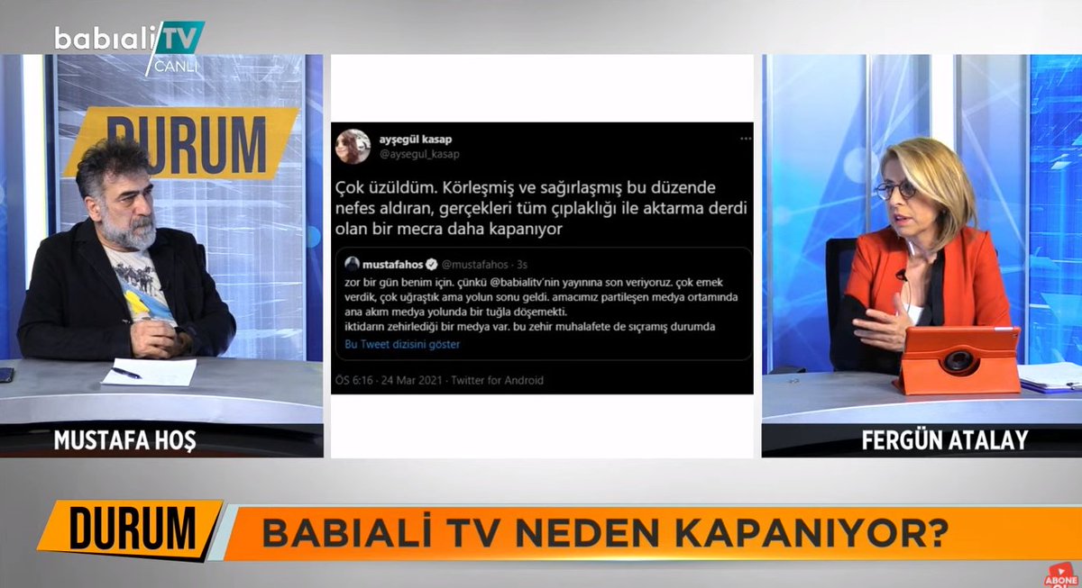 🔴Babıali TV Neden Kapanıyor?

Gazeteci Mustafa Hoş:

🗨️Bana lüzumundan fazla gazeteci diyorlar. 
🗨️Bu ithamlar benim onurumdur.
🗨️Bana o lafı söyleyenlere, laflarını yedireceğim.

Canlı yayın DURUM
youtu.be/asntHwJ0wRY