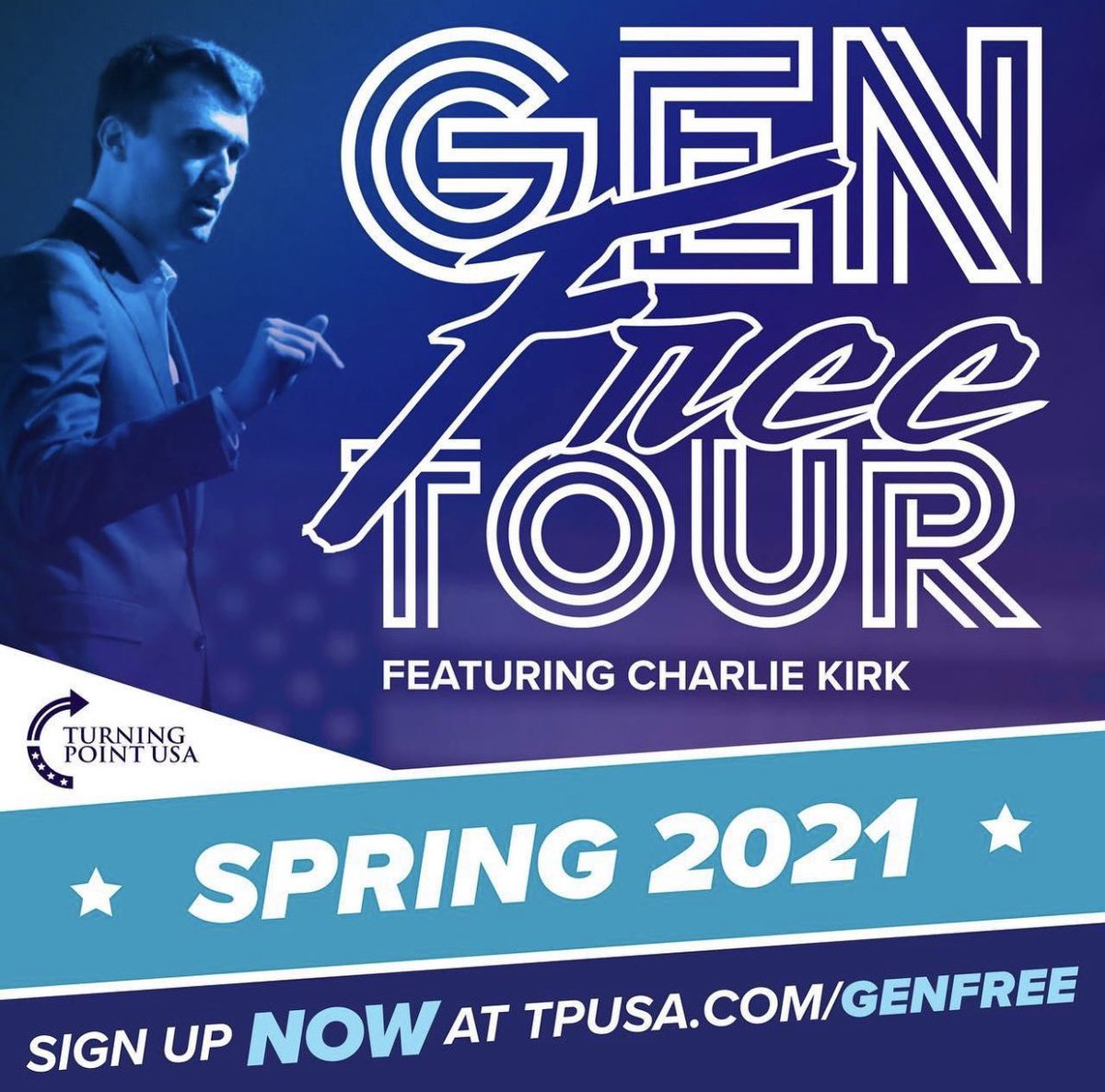 TPA_LT's tweet photo. Missouri today, Kentucky tomorrow! Off to @TPUSA’s #GenFreeTour, coming to a campus near YOU!
See all locations and reserve your tickets here: https://t.co/D4yglFAsdr https://t.co/nfGWrpaFMl