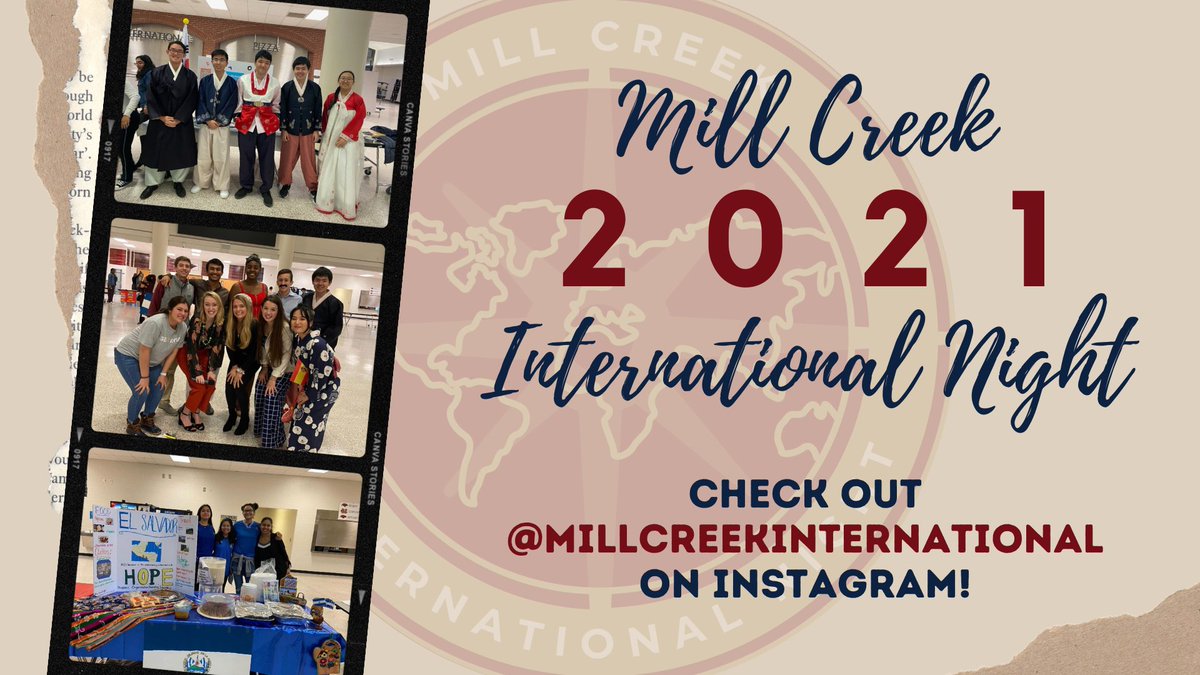 The Mill Creek President's Club is excited to announce that the 2021 International Night is COMING SOON! Be sure to follow @millcreekinternational on Instagram for info, reminders, sign-ups, and more!