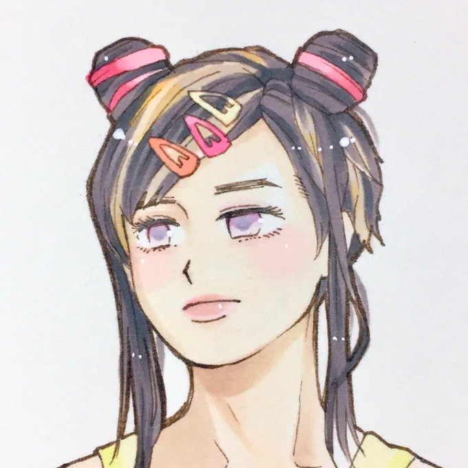 線画で飽きてたやつ塗りました 