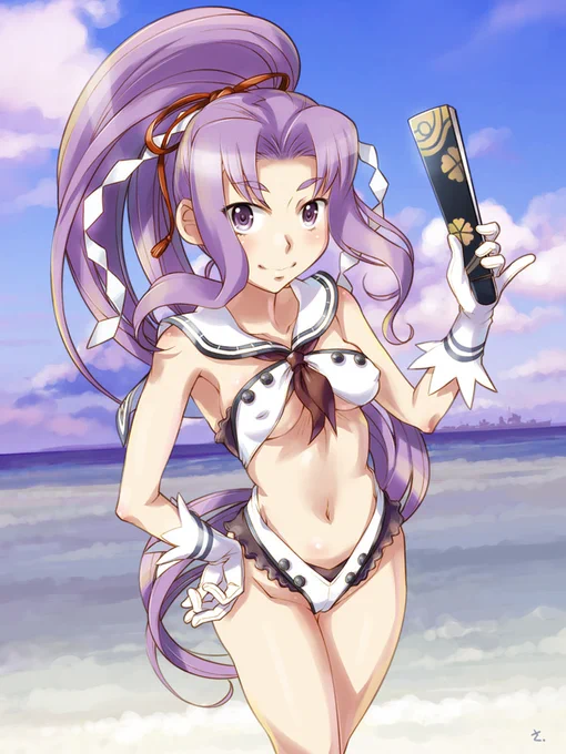 #見た人も無言で紫髪美少女貼れ 