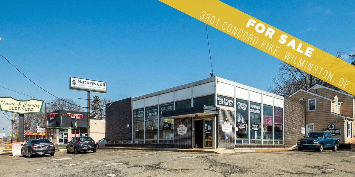 PWACommercial's tweet photo. New Listing! 3,350 SF retail property for sale on Concord Pike (Route 202) in Wilmington, DE. Successful cleaners have occupied the building for over 70 years. Potential for immediate rental income from three tenants. More info: https://t.co/zCsopY6mMC. #delawarecre #optionsinde https://t.co/X2D2KJKKgz