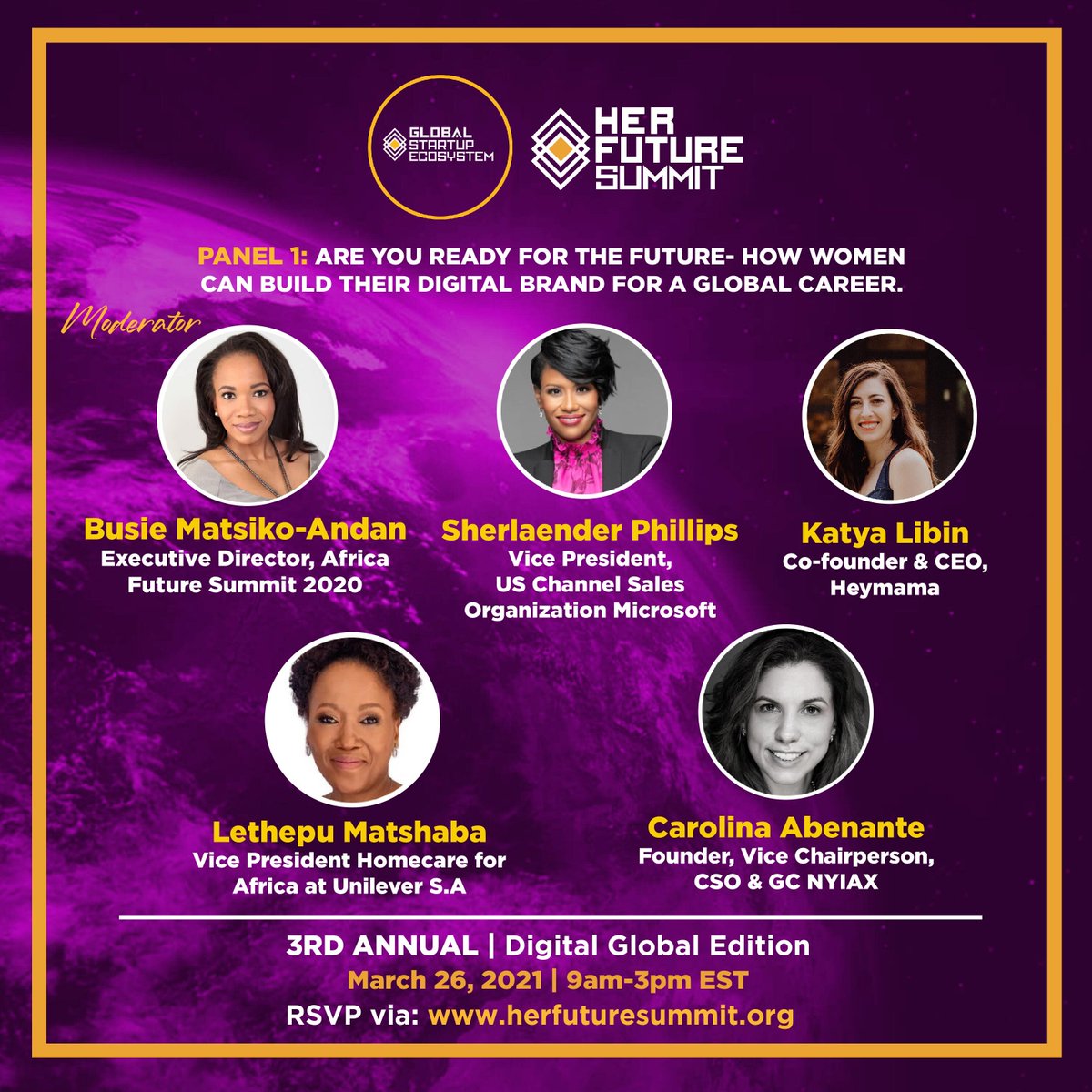 HerFutureSummit's tweet photo. Join us for this engaging dialogue! 6+h ours of amazing speaker insights and free career and business trainings! We are pleased to announce the digital edition of Her Future Summit March 26th!
Free RSVP Now : https://t.co/Pa4QR1lPpd
#herfuturesummit
#globalstartupecosystem https://t.co/PyTnRad0Pj