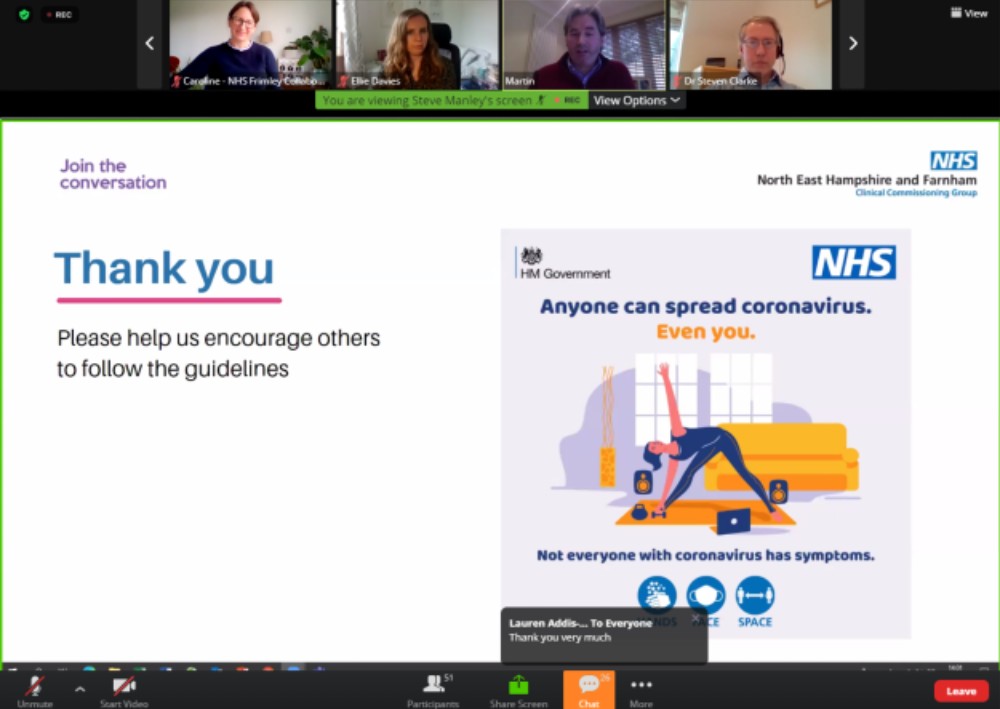 NEHFCCG's tweet photo. 👏THANK YOU FOR ATTENDING🙏

And that's it for this time, as Dr Martin Ballard thanks all those attending today's North East Hampshire and Farnham Community Forum. 

Stay tuned for details of the next community forum and thank you for keeping updated with what's happening locally https://t.co/PE1NLcHXL3